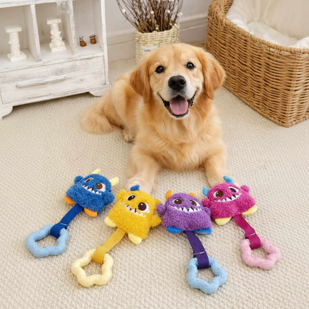 Squeaky Dental Chew Toy for Dogs – Teeth Cleaning & Boredom Relief