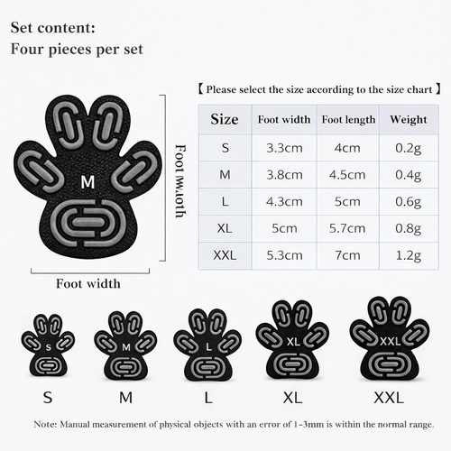 Anti-Slip Dog Sticker Socks (4-Pack) with Grips | Non-Skid Paw Protection for Hardwood Floors