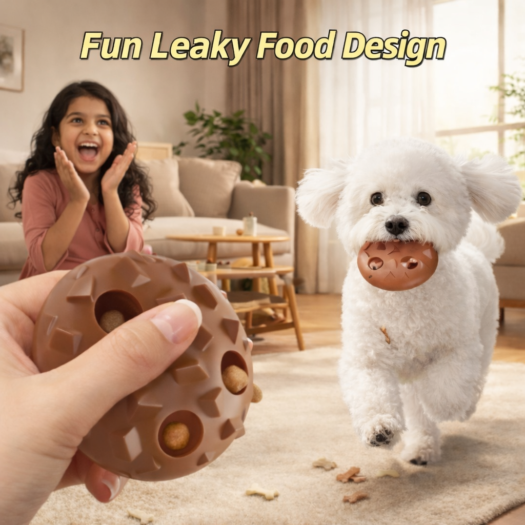 Cookie-Style Slow Feeder – Sound & Treat Puzzle Toy