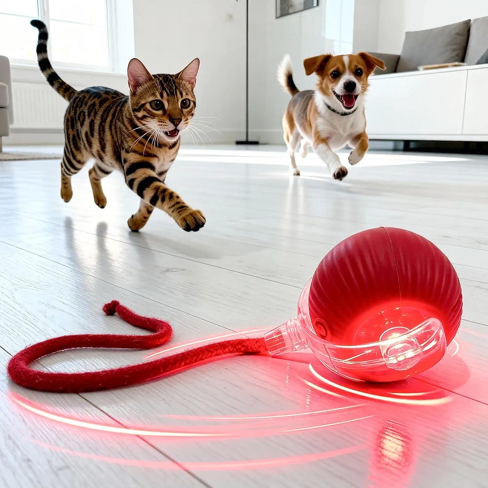 Interactive cat & dog 360°  rotating ball.