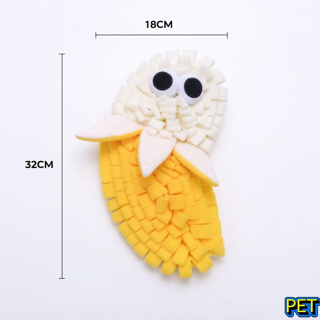 Banana Snuffle Mat – Interactive Slow Feeder & Enrichment Toy for Dogs & Cats