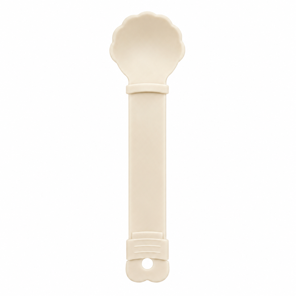 Mess-free pet treat spoon with ergonomic squeeze grip