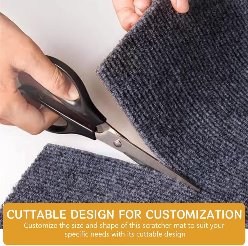 Cat scratch mat protecting sofa armrest from scratching