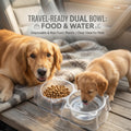 Disposable Pet Travel Bowl – 2-in-1 Food & Water Bowl (Pack of 5)