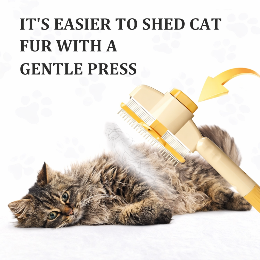 Cat & Dog Deshedding Comb – One-Click Hair & Lice Remover