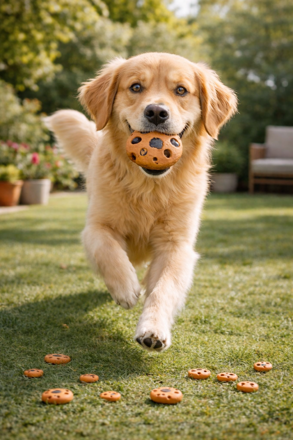 Cookie-Style Slow Feeder – Sound & Treat Puzzle Toy