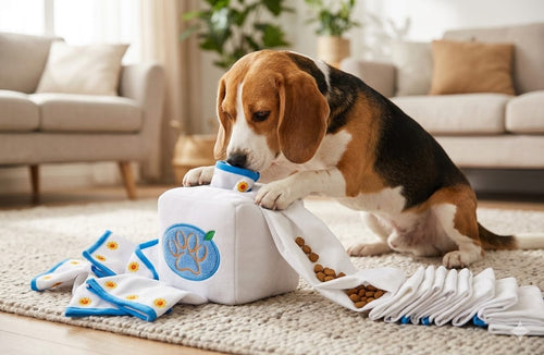 2-in-1 Dog Puzzle Toy – Snuffle Mat & Treat Dispenser