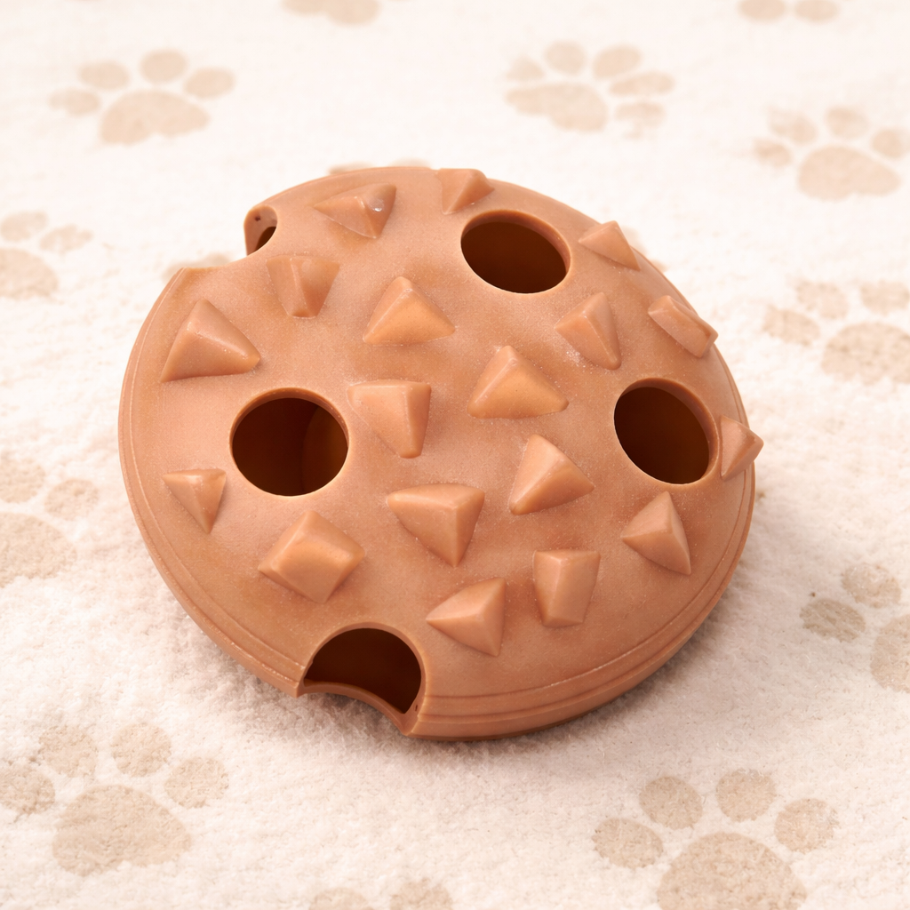 Cookie-Style Slow Feeder – Sound & Treat Puzzle Toy