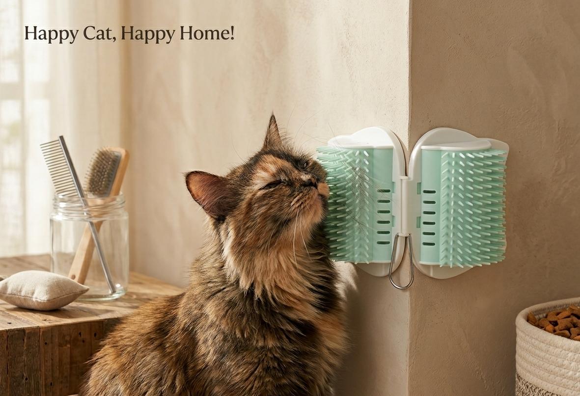2-in-1 Cat Self Groomer & Scratcher