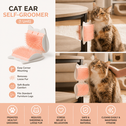 2-in-1 Cat Self Groomer & Scratcher