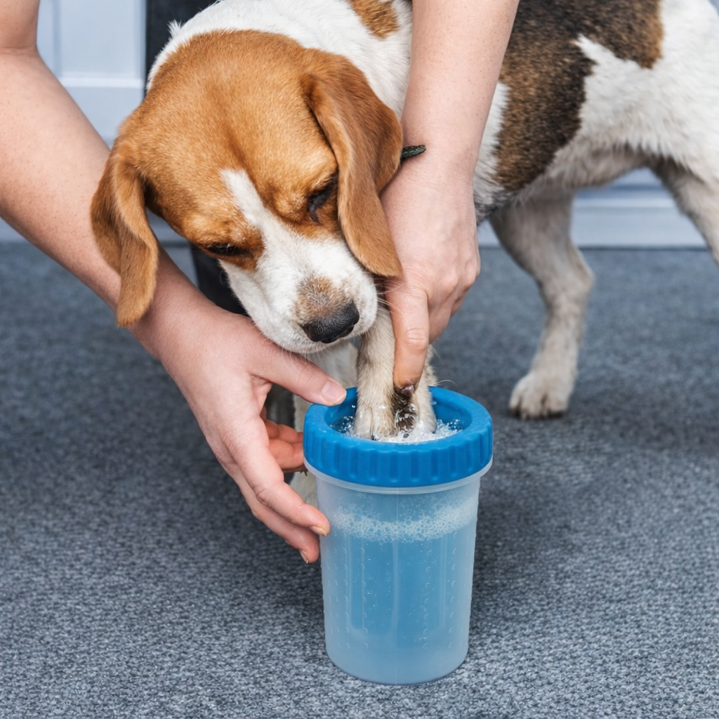 Portable Paw Cleaner Cup – 360° Silicone Brush