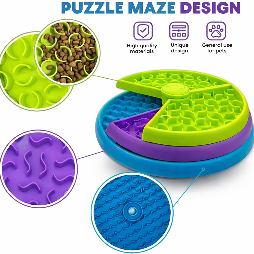Dog Puzzle Feeder – 3-Layer Interactive Slow Treat Dispenser