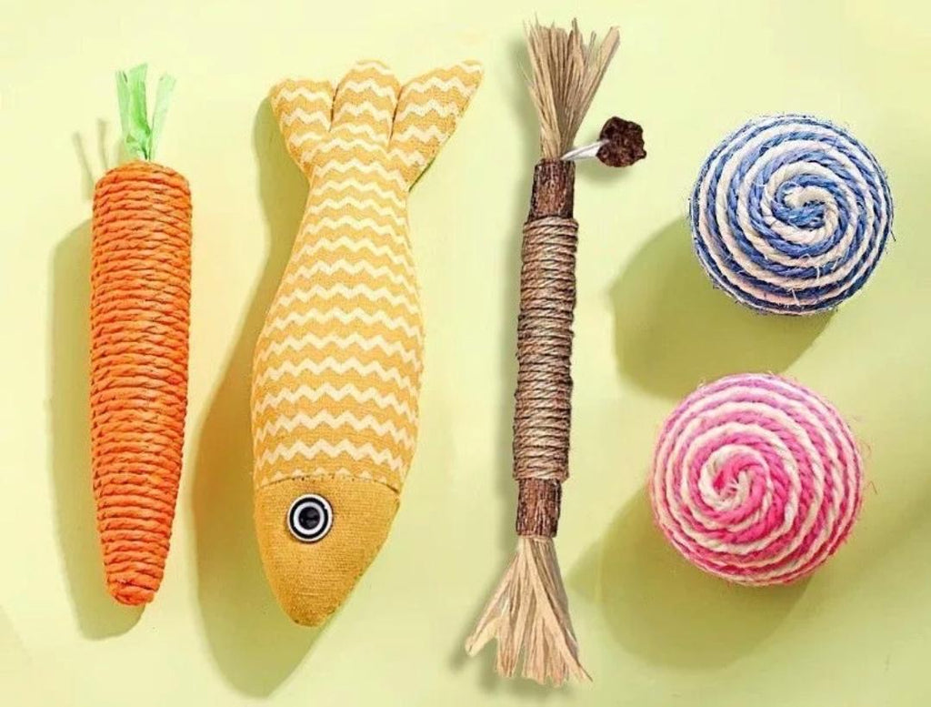 16 PCS Cat Toy & Enrichment Combo Kit for Indoor Cats | Catnip Toys, Scratcher Balls, Pillow, Interactive Play Set & Accessories