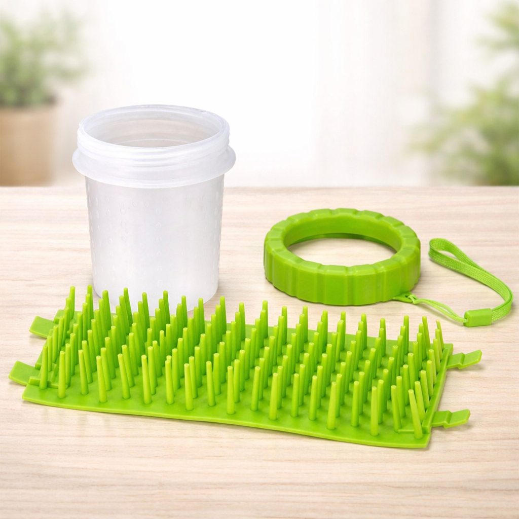 Portable Paw Cleaner Cup – 360° Silicone Brush