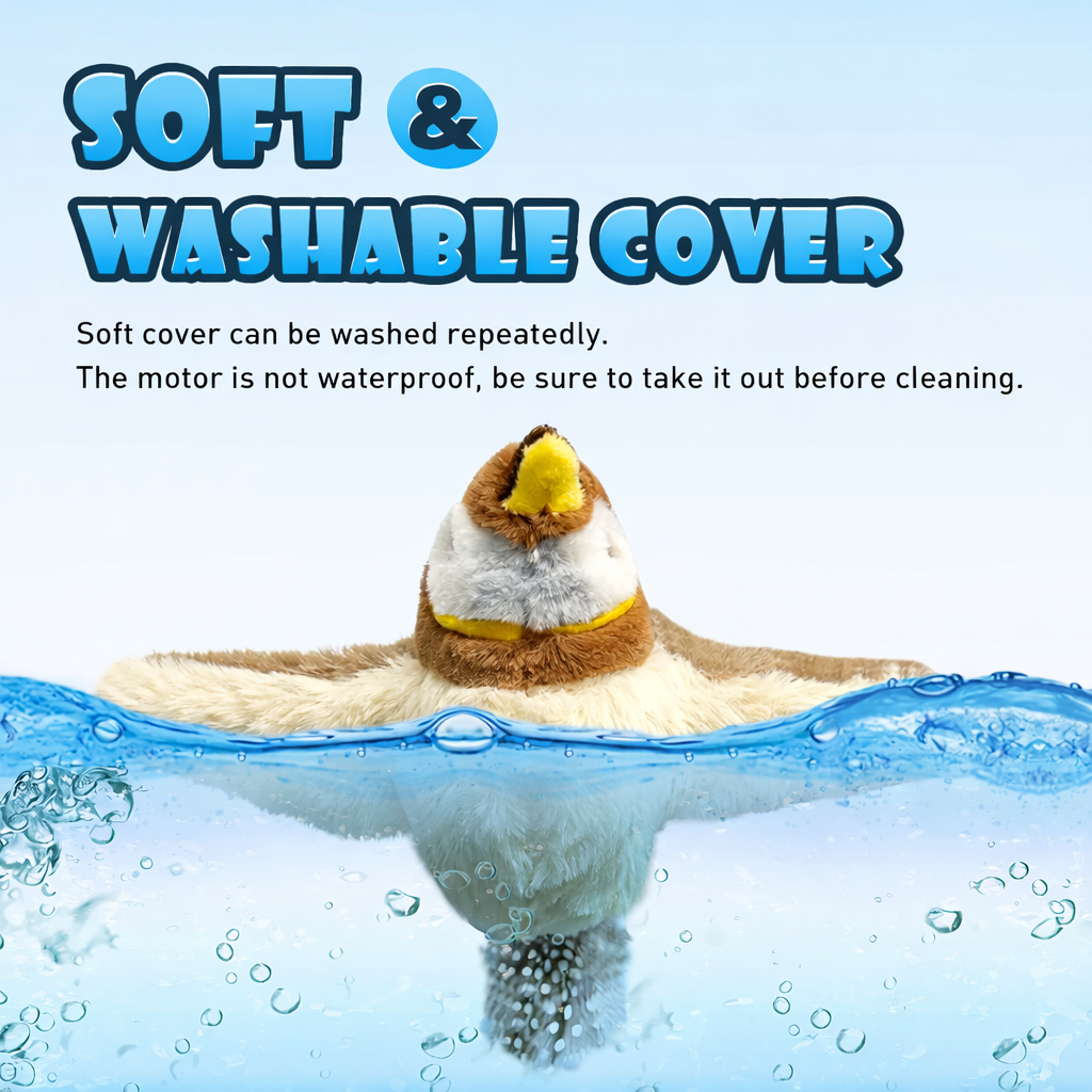Flapping Bird Cat Toy – USB Rechargeable & Washable