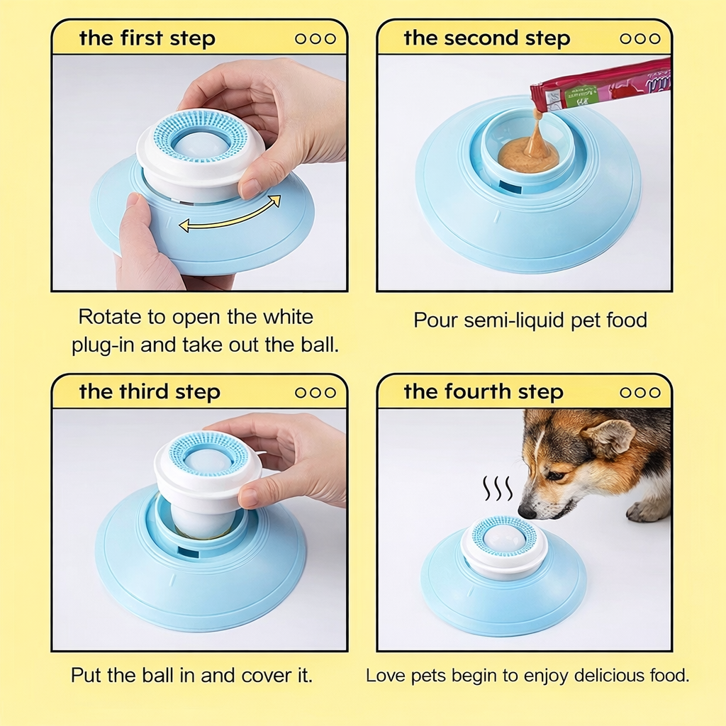 Lick Slow Feeder & Calming Toy for Dogs & Cats
