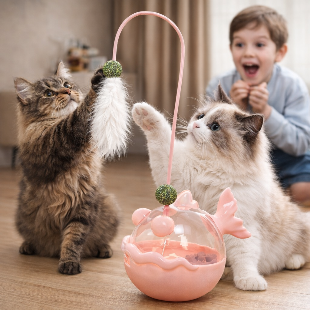 Catnip Tumbler Toy with Treat Dispenser