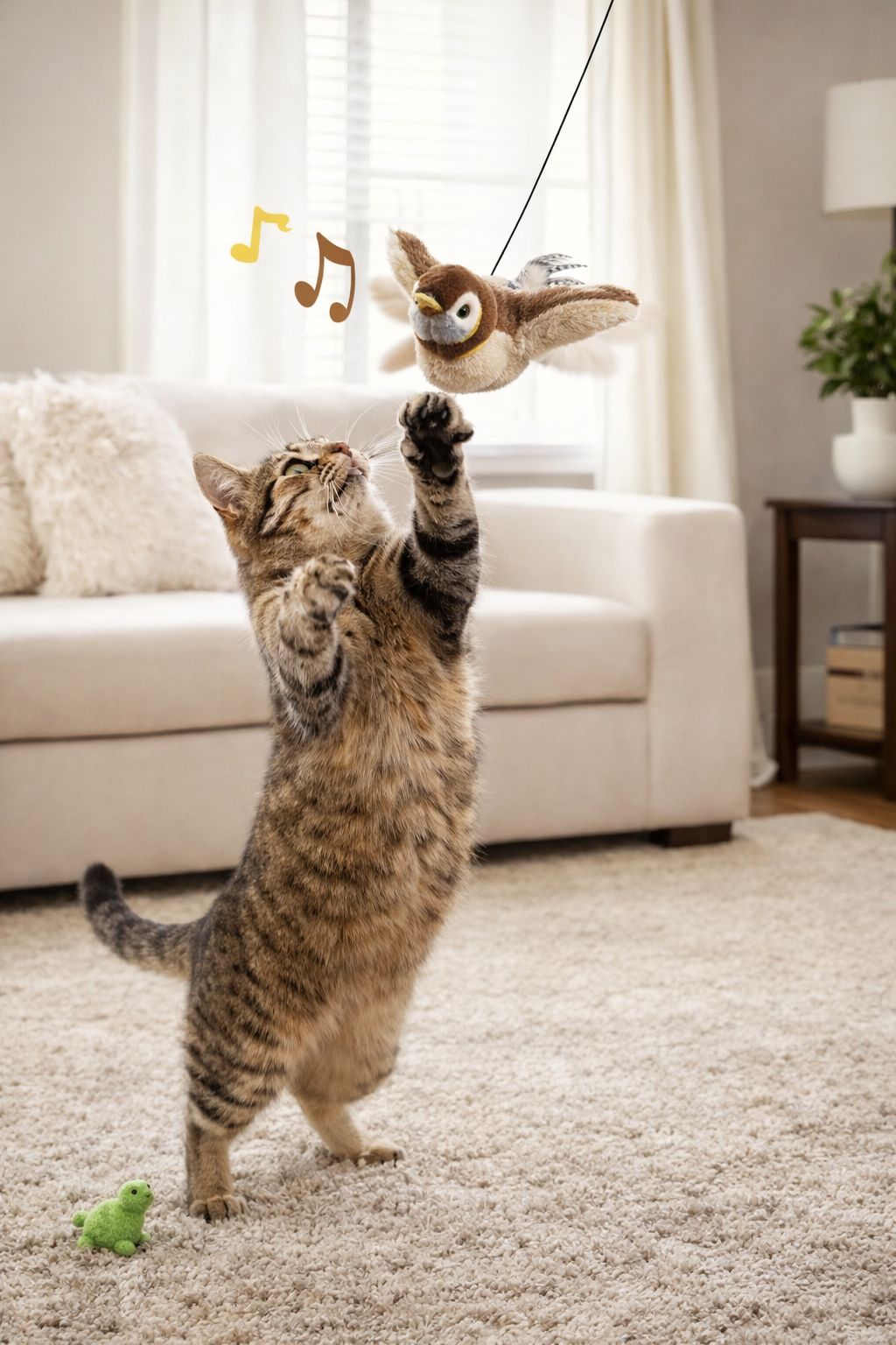 Flapping Bird Cat Toy – USB Rechargeable & Washable
