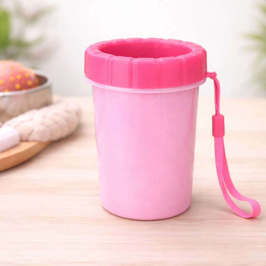 Portable Paw Cleaner Cup – 360° Silicone Brush