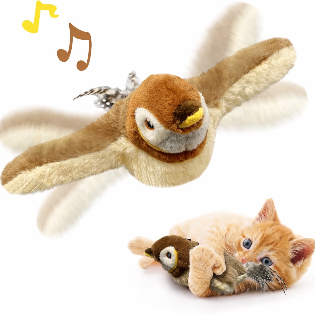 Flapping Bird Cat Toy – USB Rechargeable & Washable