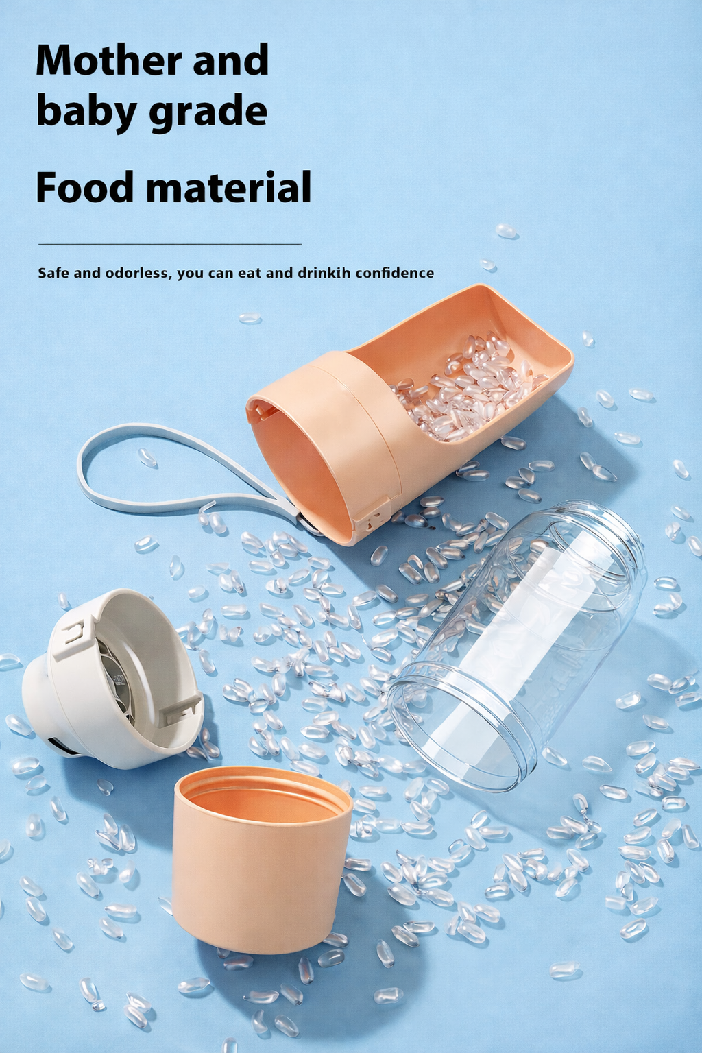 2-in-1 Dog Travel Bottle – Water & Food Dispenser