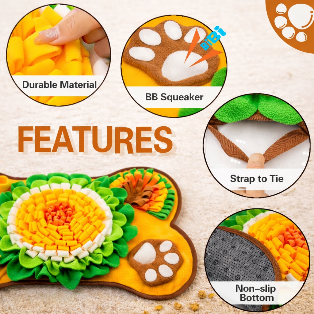 Dog Snuffle Mat – Fun Foraging & Nose Training Toy