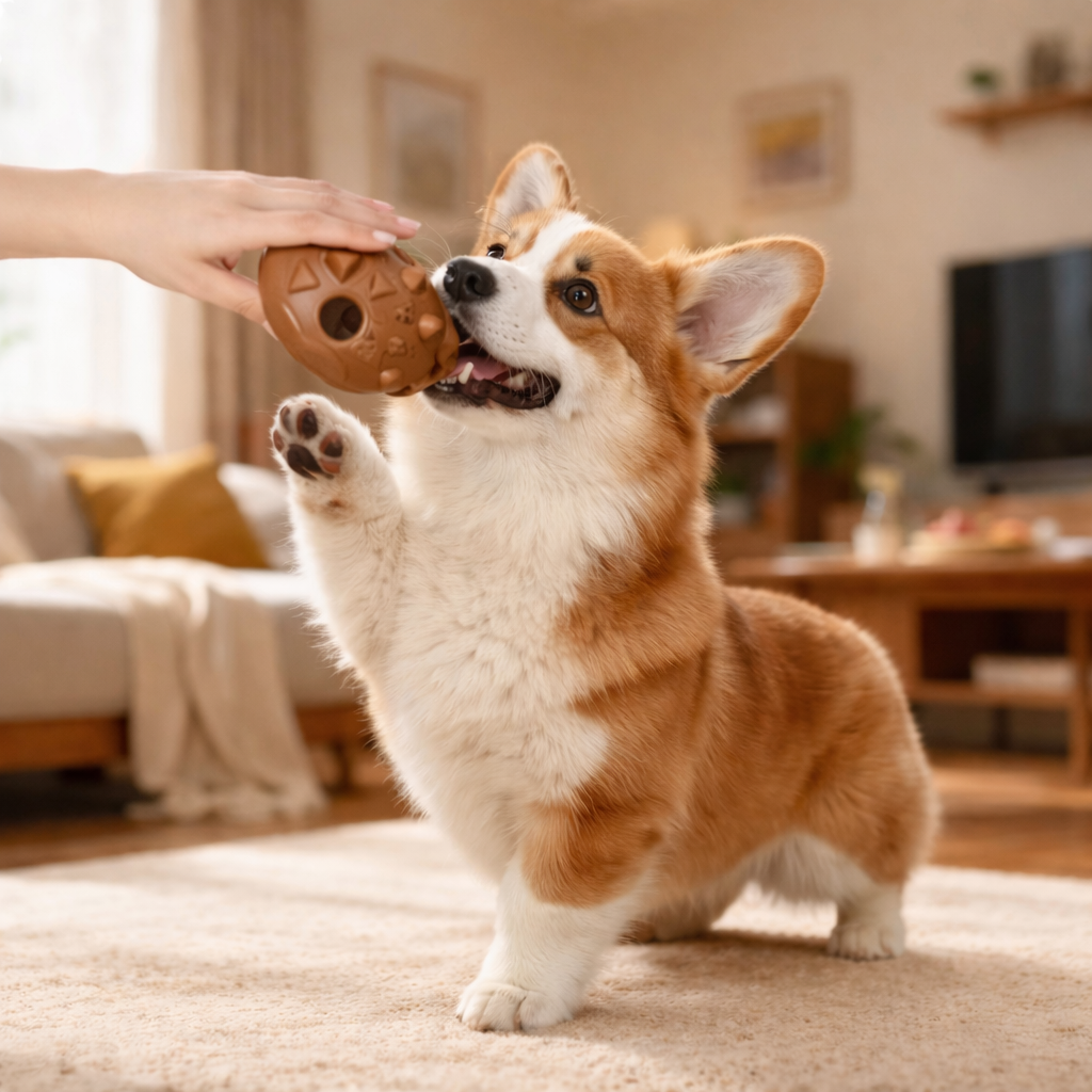Cookie-Style Slow Feeder – Sound & Treat Puzzle Toy
