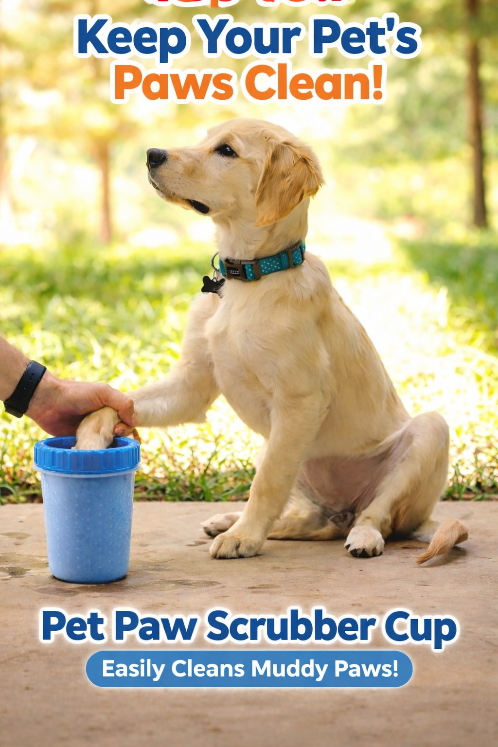 Portable Paw Cleaner Cup – 360° Silicone Brush