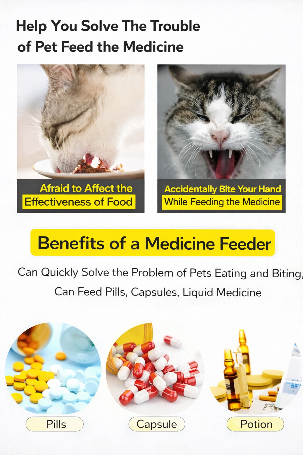 Pet Pill & Liquid Medicine Feeder – Stress-Free Dosing for Dogs & Cats