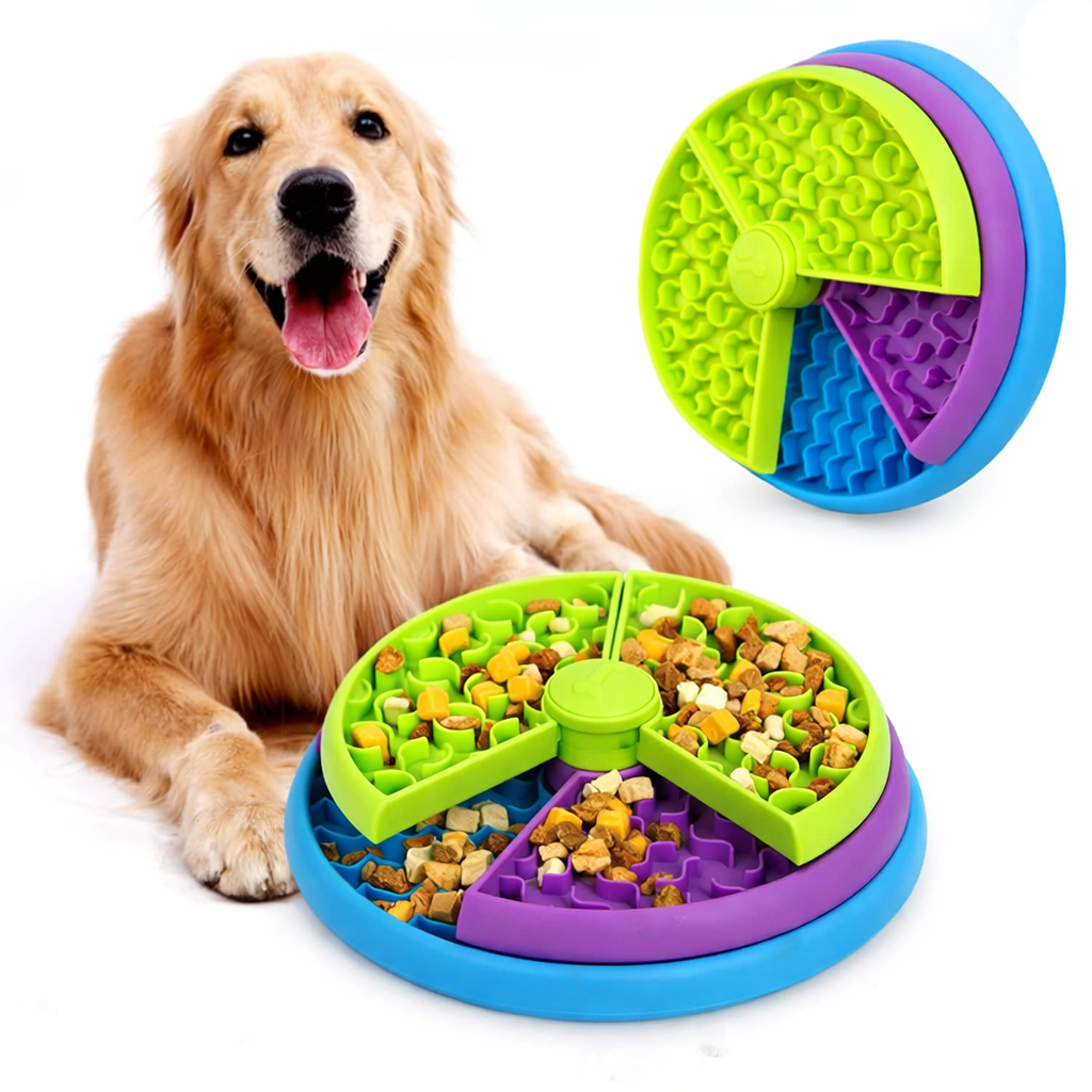 Dog Puzzle Feeder – 3-Layer Interactive Slow Treat Dispenser