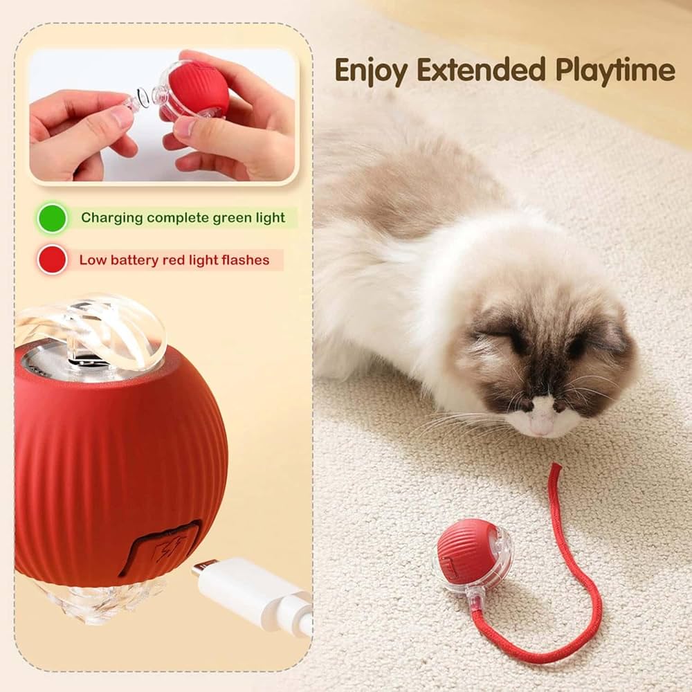 Interactive cat & dog 360°  rotating ball.