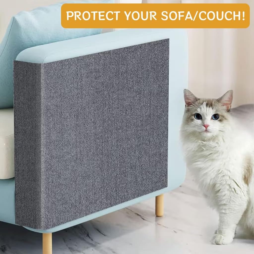 Cuttable cat scratch mat for custom sizing