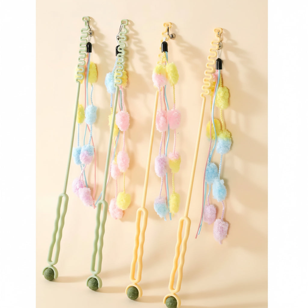 Interactive Feather Cat Toy with Catnip – 2-in-1 Fun Toy