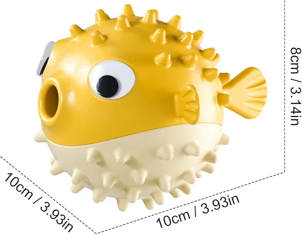 Bouncy Fish Treat Ball – Sound & Chew Toy for Dogs