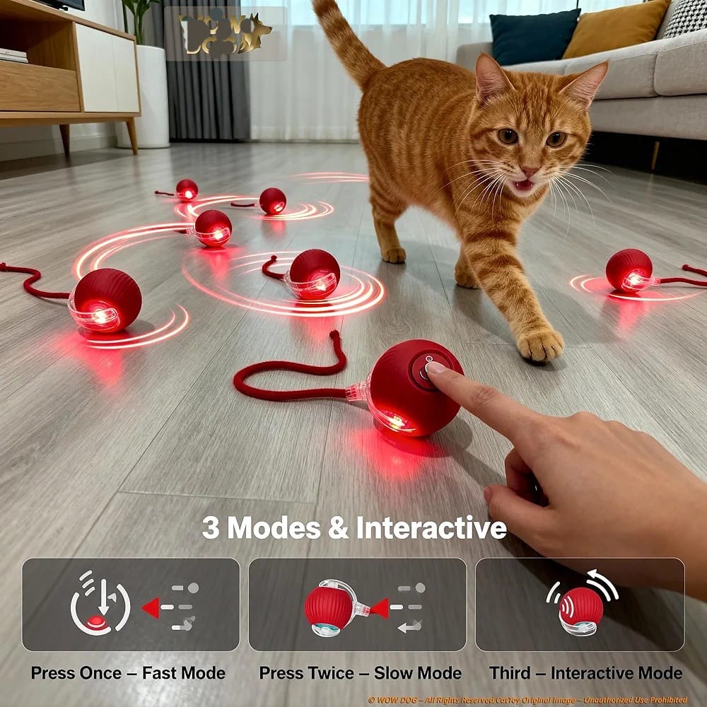 Interactive cat & dog 360°  rotating ball.