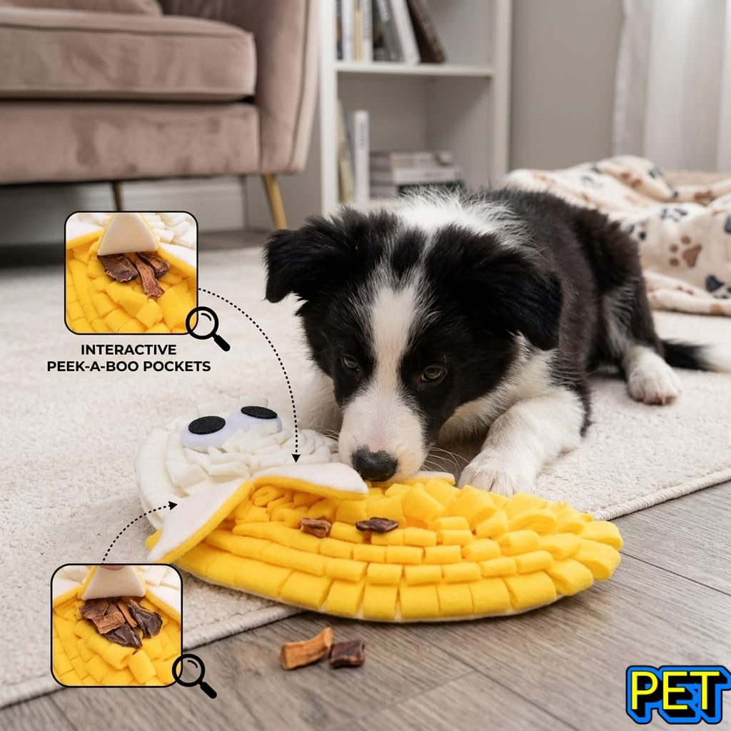 Banana Snuffle Mat – Interactive Slow Feeder & Enrichment Toy for Dogs & Cats