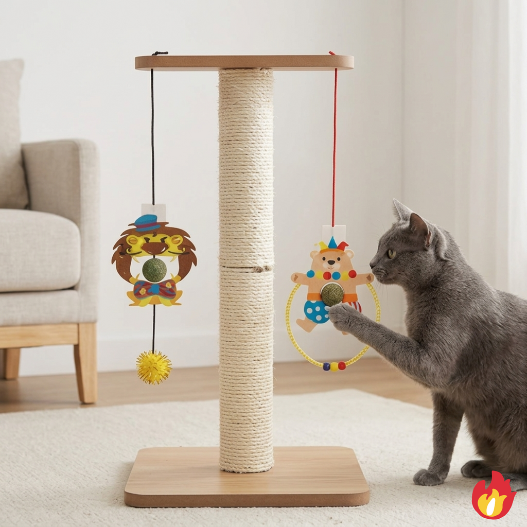 16 PCS Cat Toy & Enrichment Combo Kit for Indoor Cats | Catnip Toys, Scratcher Balls, Pillow, Interactive Play Set & Accessories
